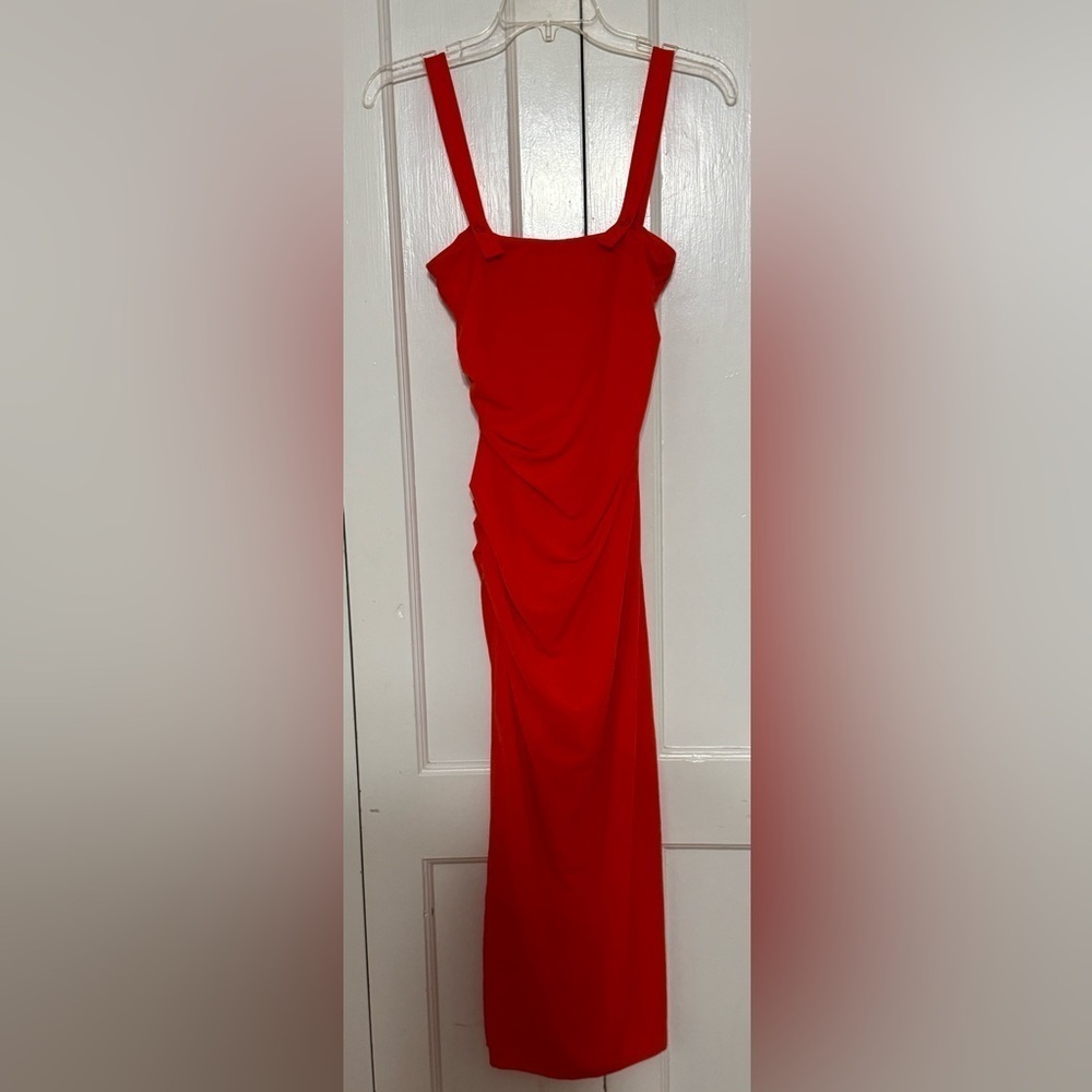 HELMUT LANG Twist Midi Dress in Poppy - Picture 8 of 10